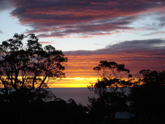 sunrise from dolphincove